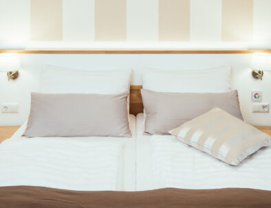 Bett im Premium Doppelzimmer